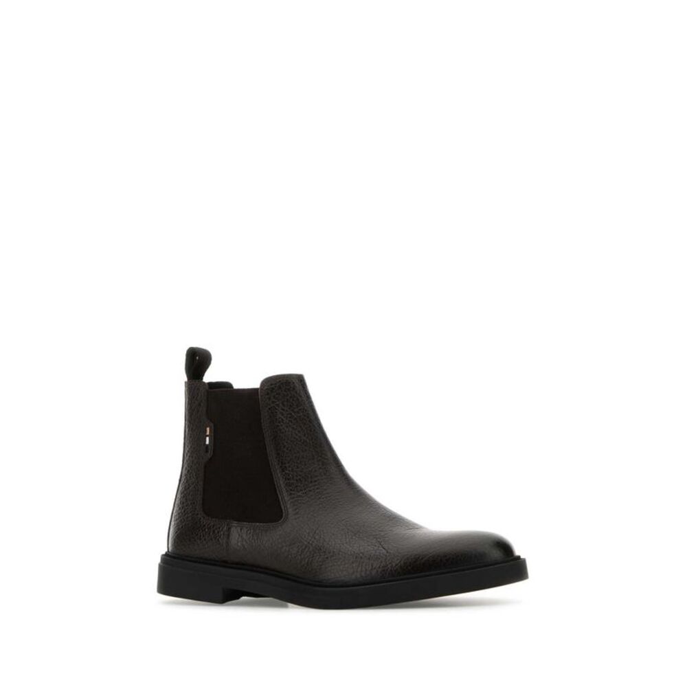 Boss Men Dark Brown Leather Calev Ankle Boots - Picture 2 of 2